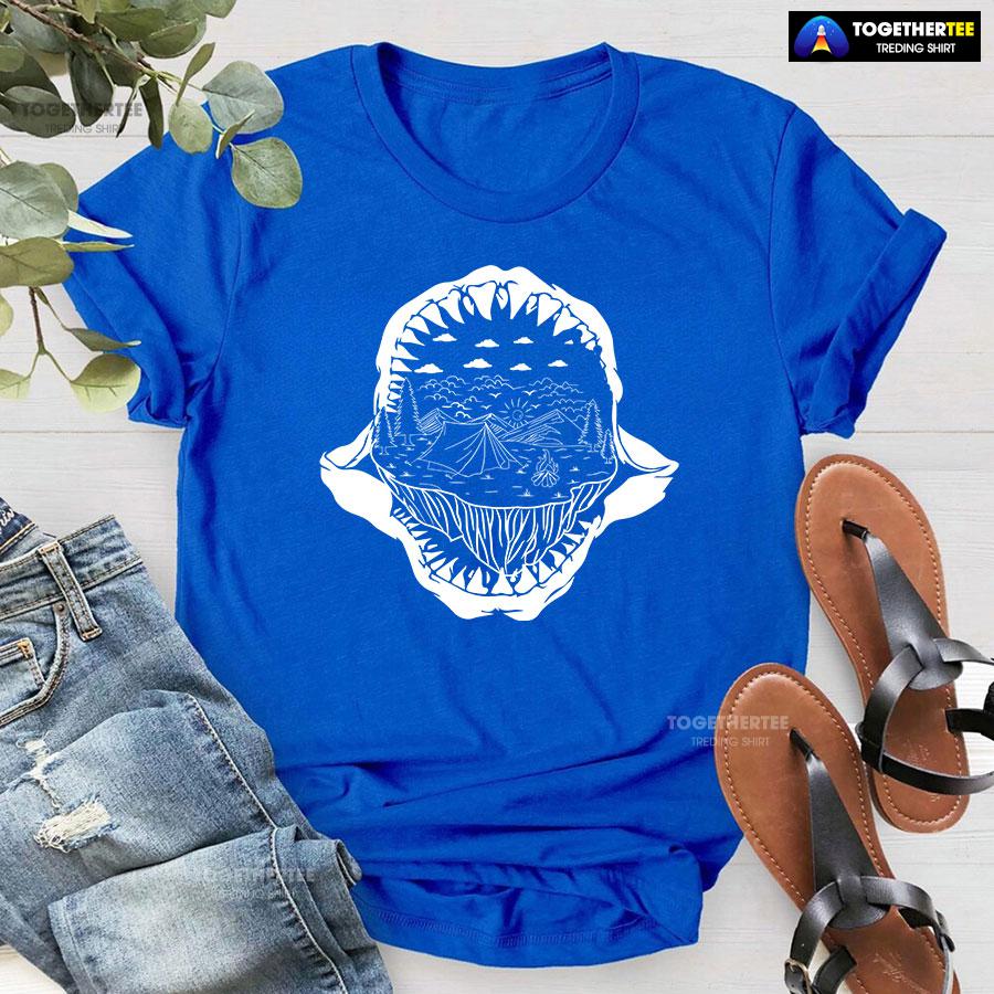 Shark Mouth Camping Lover T-Shirt - Image 6