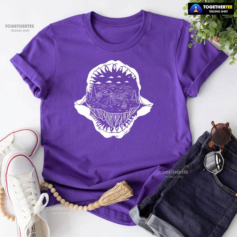 Shark Mouth Camping Lover T-Shirt - Image 7