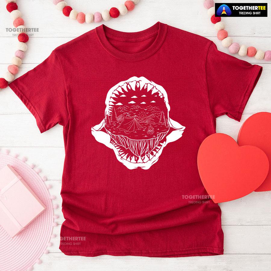 Shark Mouth Camping Lover T-Shirt - Image 8