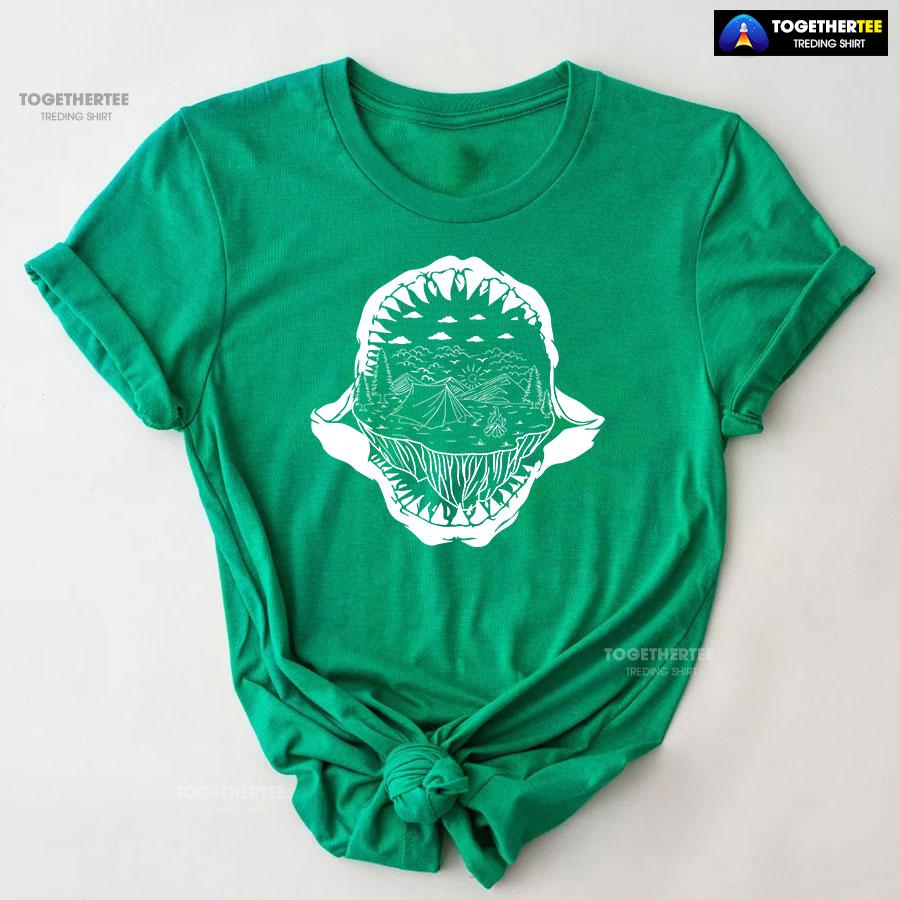 Shark Mouth Camping Lover T-Shirt - Image 9