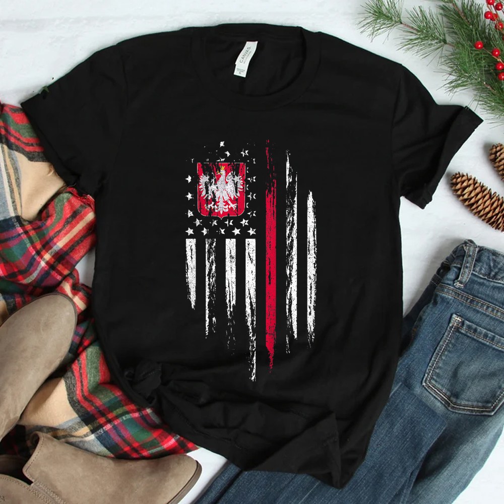 Polish American Flag Combo Poland Usa Polska Patriotic Shirt