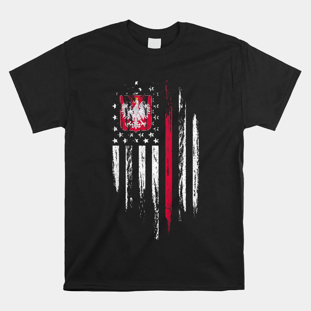 Polish American Flag Combo Poland Usa Polska Patriotic Shirt - Image 4