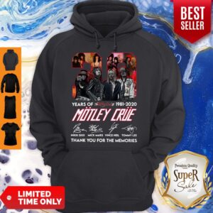 Alternative view of Hot 39 Year Of 1981 2020 Motley Crue Signature Thank You For The Memories Shirt