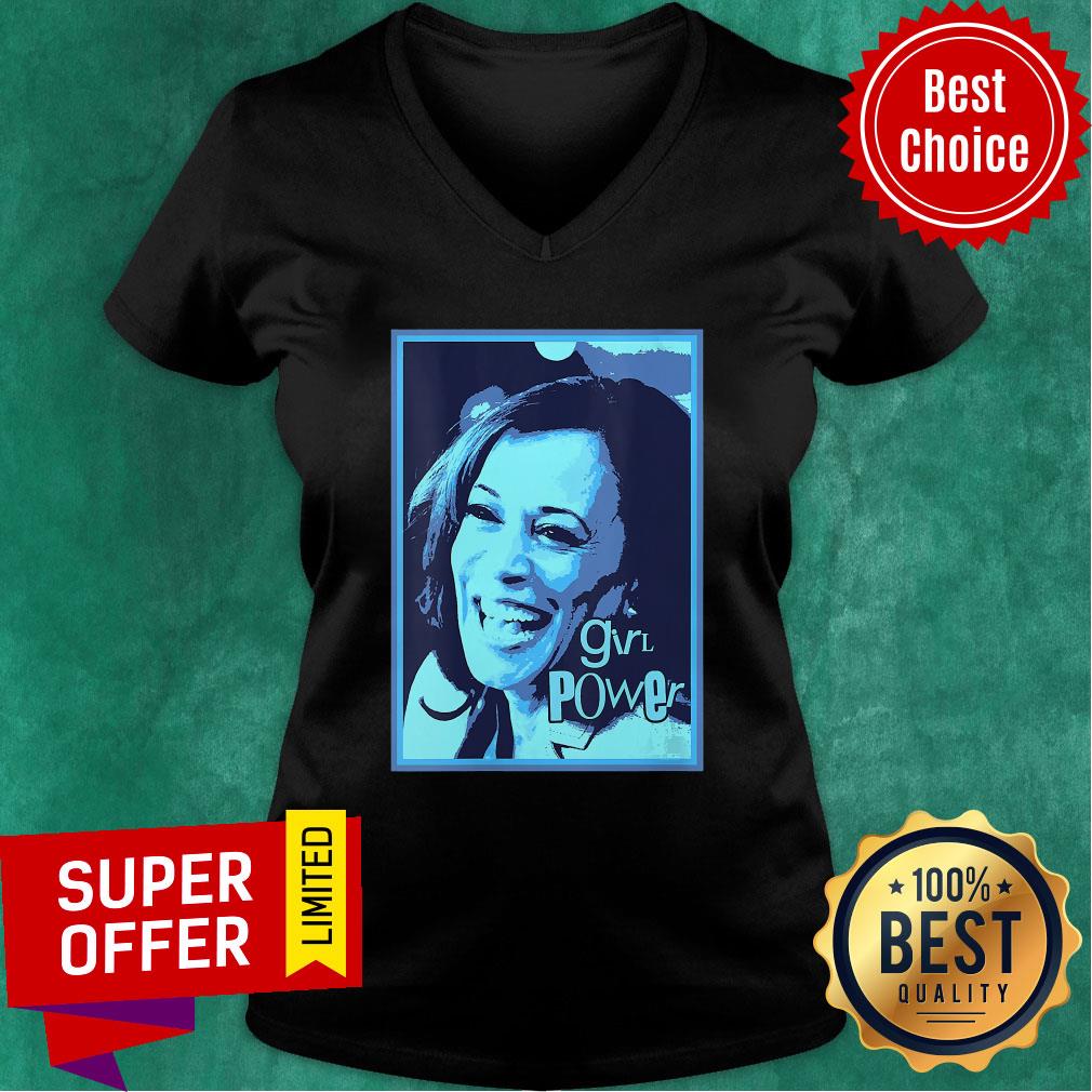 Nice Girl Power Kamala Harris President Election (Blue) Shirt - Image 4