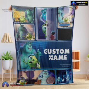 Official Disney Pixar Mike & Sulley Monsters Inc Blanket Fleece Customized Blanket