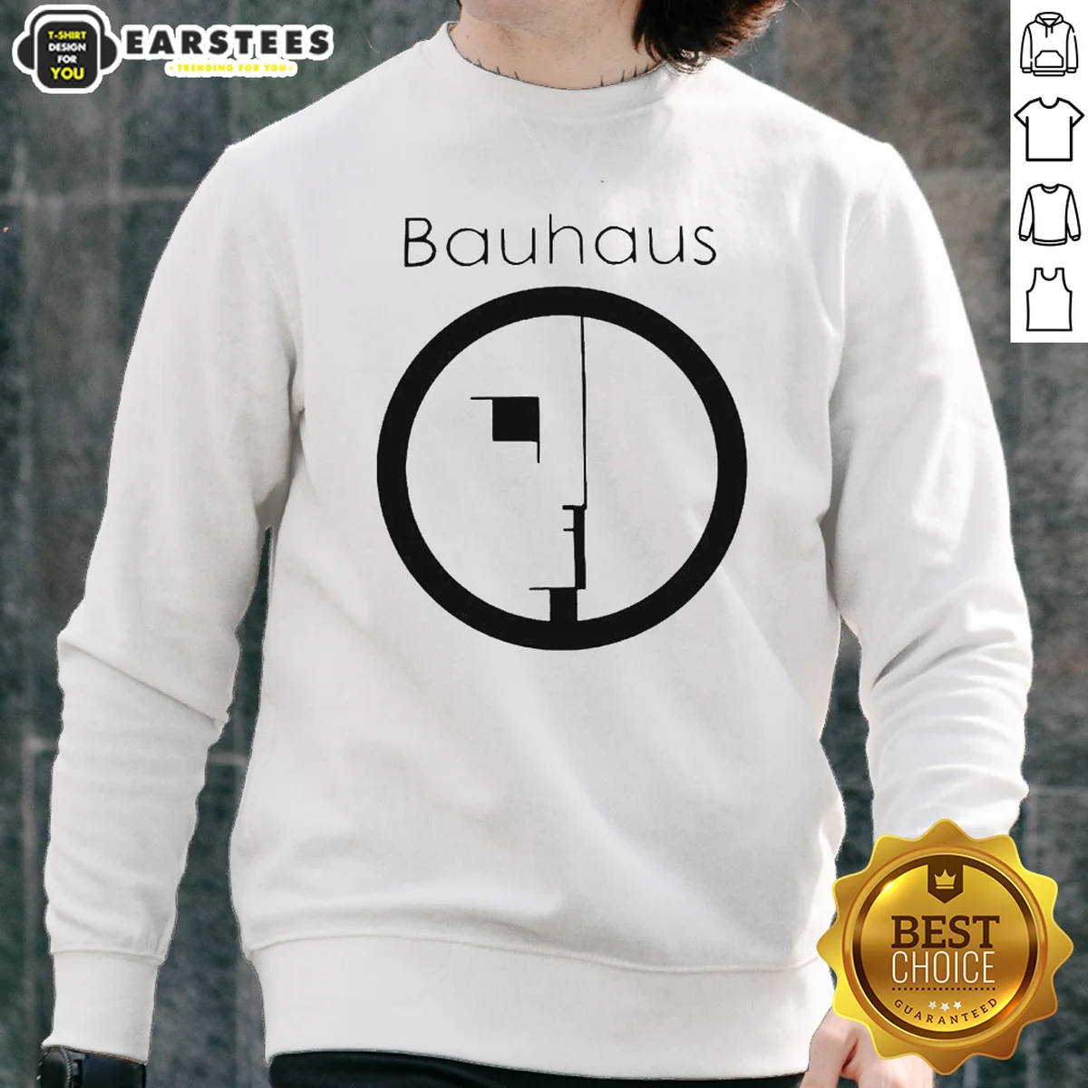 Good Bauhaus Band Profile Silhouette Symbol Music Band Logo Shirt - Image 4
