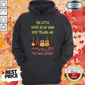 Alternative view of Premium The Little Voices In My Head Keep Telling Me Get More Guitars Shirt