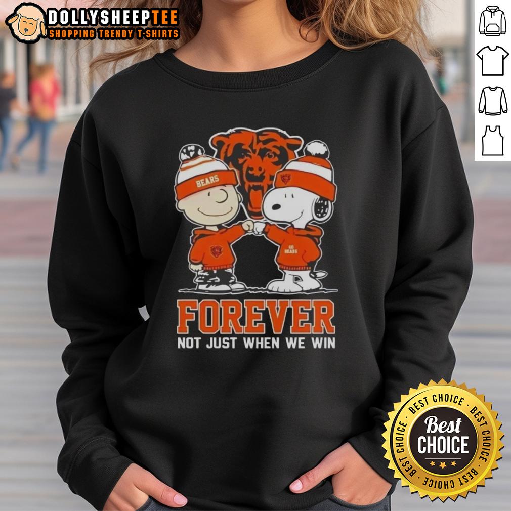 Good Peanut Snoopy Charlie Brown Chicago Bears Forever Not Just When We Win T-Shirt - Image 5