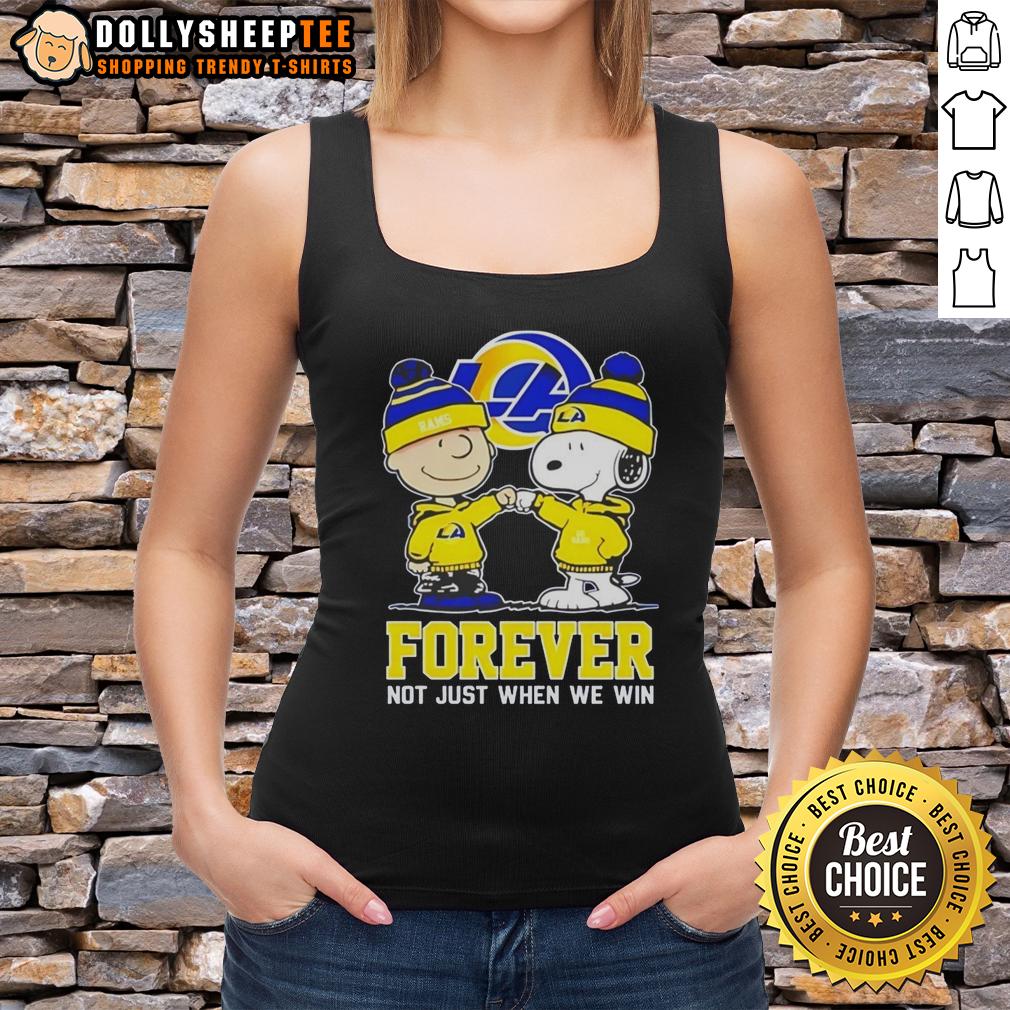 Nice Peanut Snoopy Charlie Brown Los Angeles Rams Forever Not Just When We Win T-Shirt - Image 4