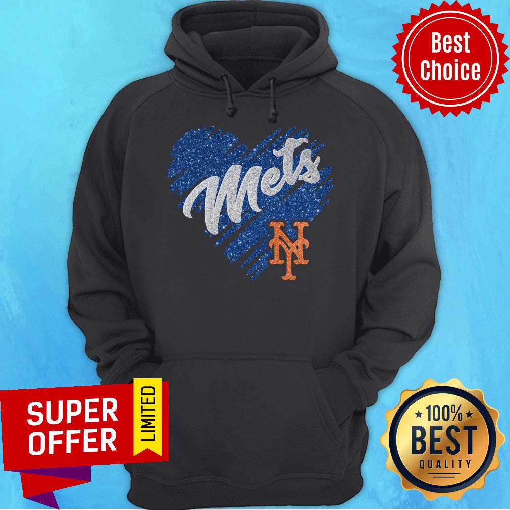 Awesome Diamond Heart New York Mets Shirt - Image 3