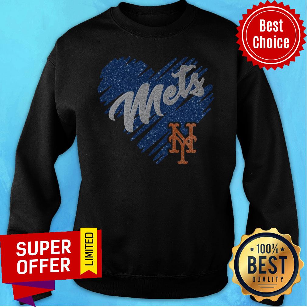 Awesome Diamond Heart New York Mets Shirt - Image 2
