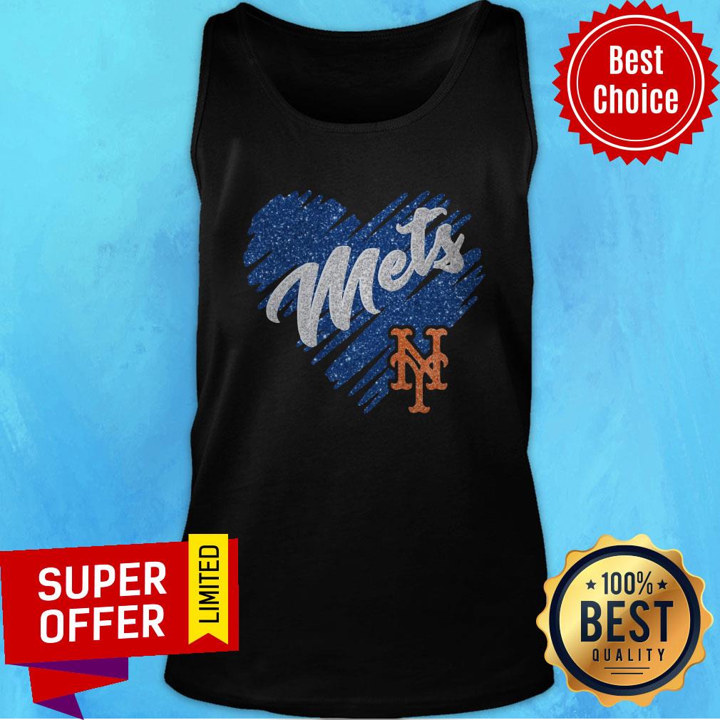 Awesome Diamond Heart New York Mets Shirt - Image 5