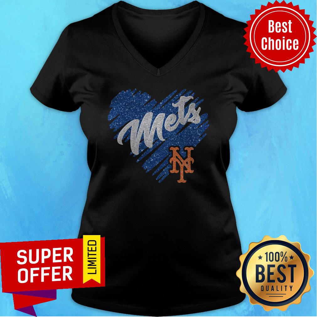 Awesome Diamond Heart New York Mets Shirt - Image 4