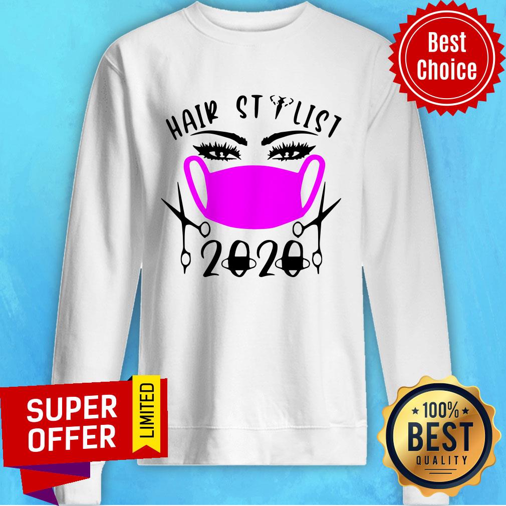 Awesome Hair Stylist 2020 Face Mask Shirt - Image 2
