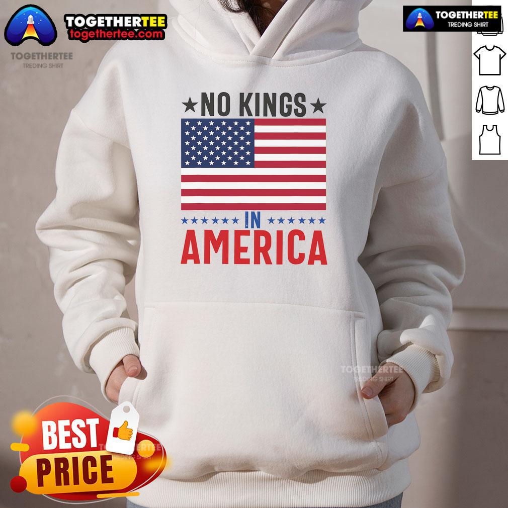 Good No Kings In America Flag Protest Save Democracy T-Shirt - Image 2