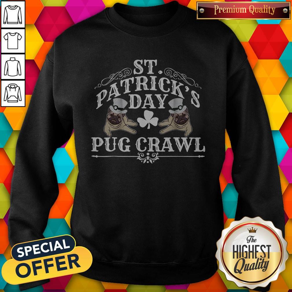 Original Nice St Patrick’s Day Dog Pug Crawl For Dog Lovers Shirt - Image 5