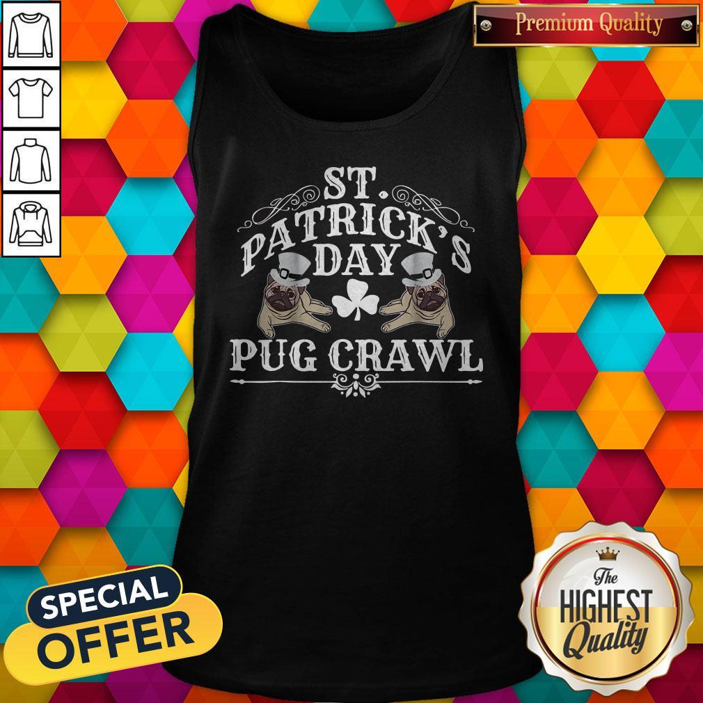 Original Nice St Patrick’s Day Dog Pug Crawl For Dog Lovers Shirt - Image 4