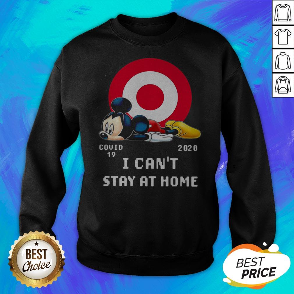 Top Mickey Mouse Circle Covid 19 2020 I Can’t Stay At Home Shirt - Image 2