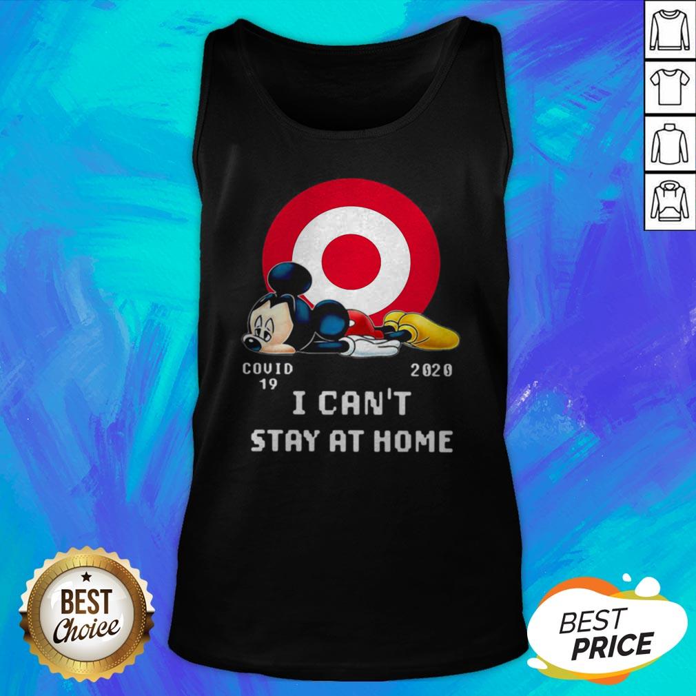 Top Mickey Mouse Circle Covid 19 2020 I Can’t Stay At Home Shirt - Image 4