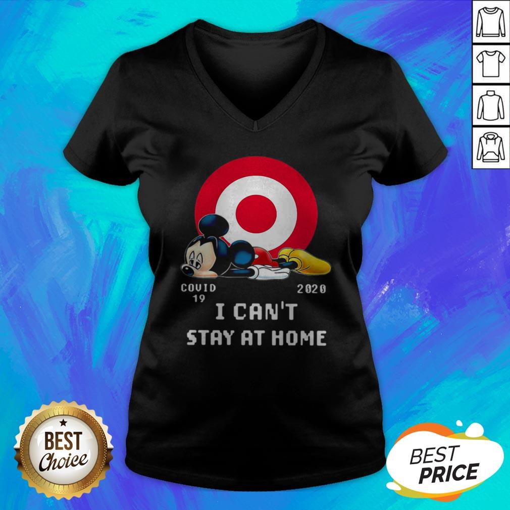Top Mickey Mouse Circle Covid 19 2020 I Can’t Stay At Home Shirt - Image 5