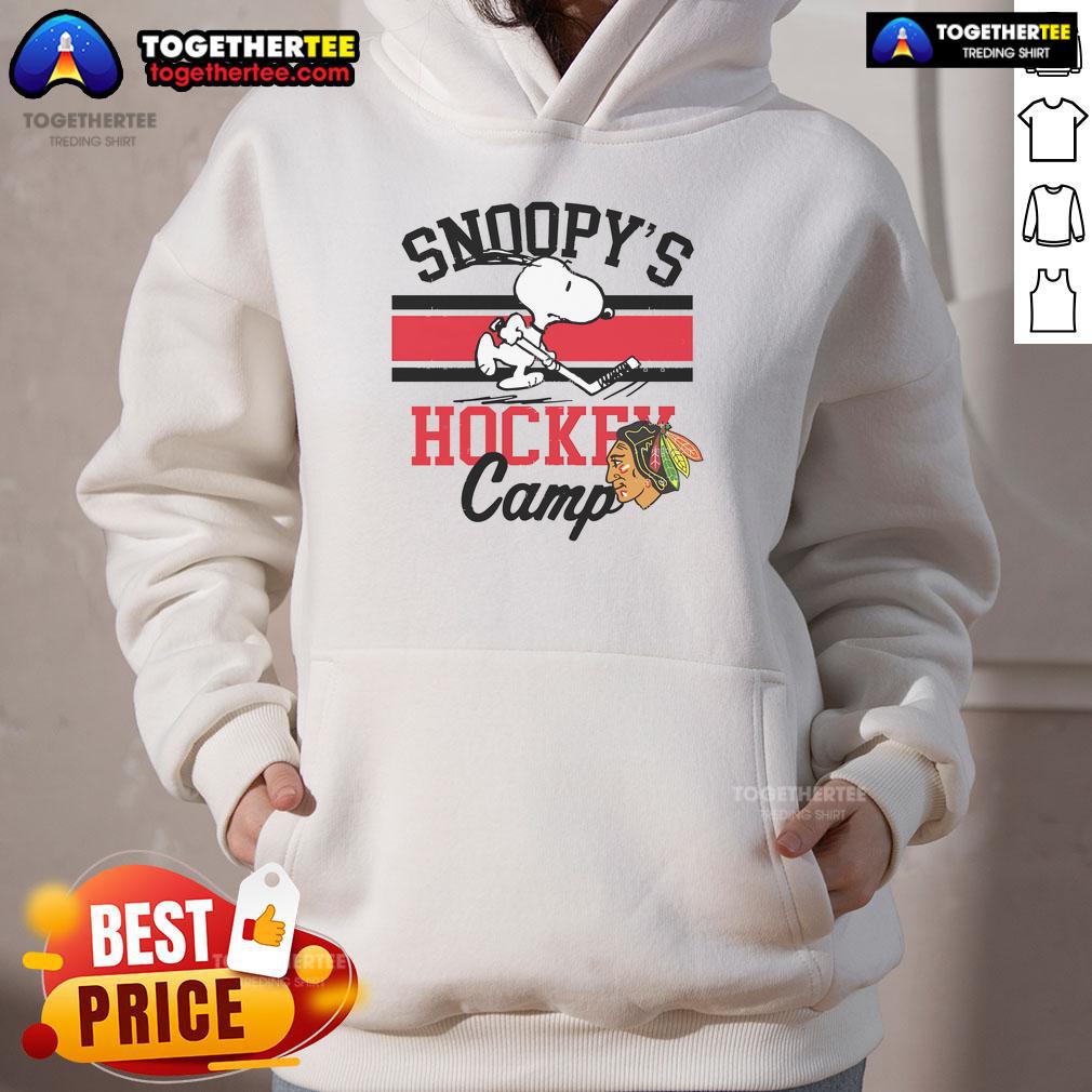Good Snoopy Chicago Blackhawks Snoopy's Camp Snoopy NHL All Teams T-Shirt - Image 2