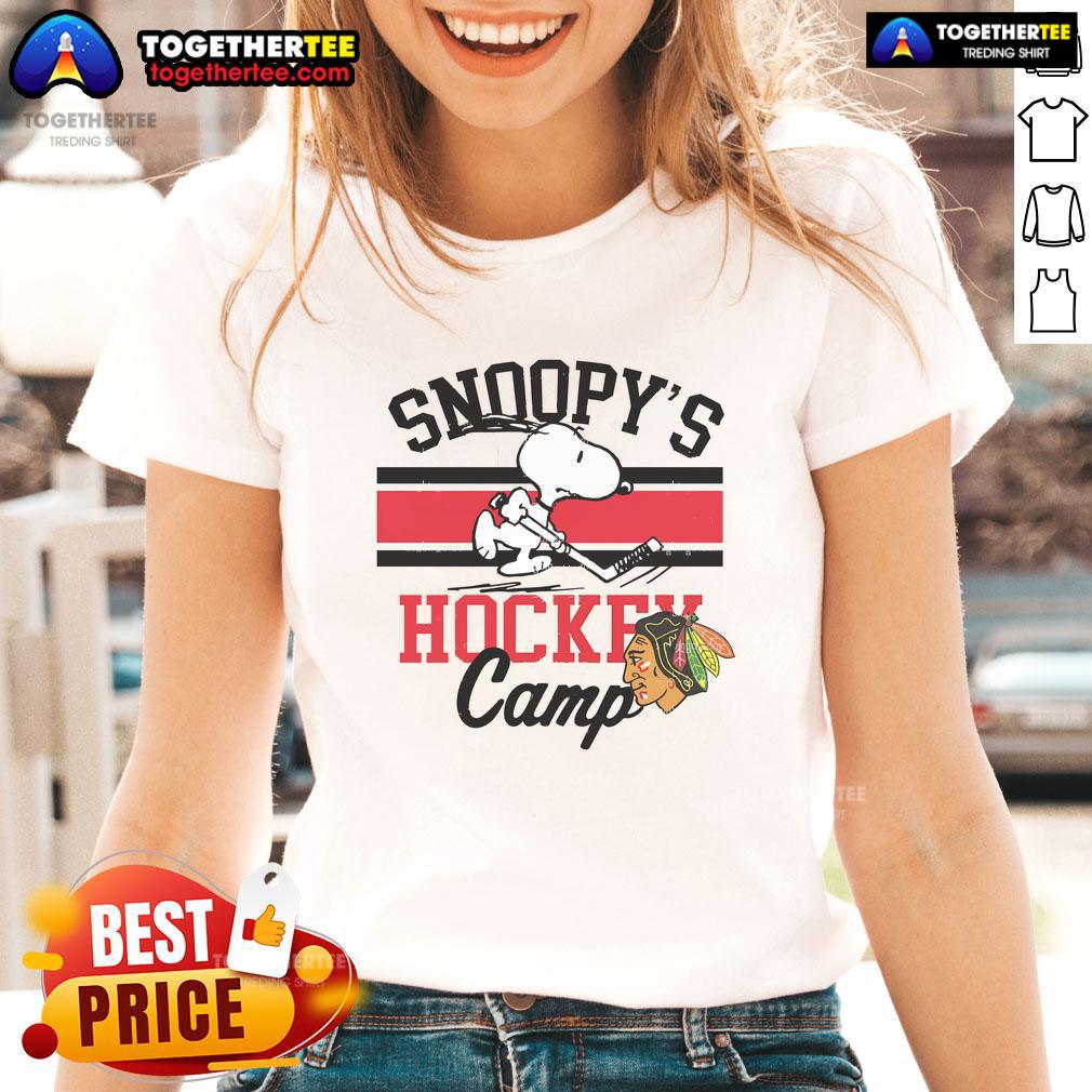 Good Snoopy Chicago Blackhawks Snoopy's Camp Snoopy NHL All Teams T-Shirt - Image 3