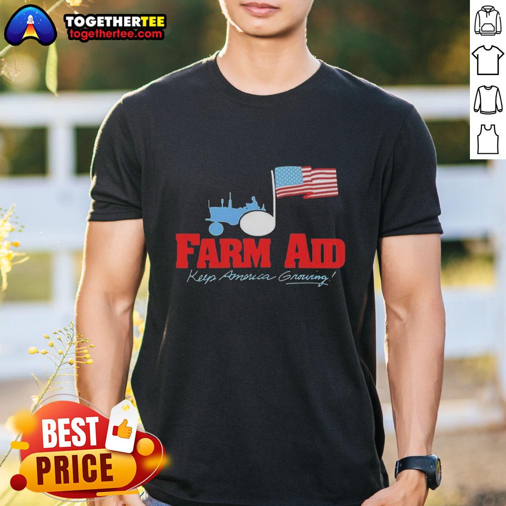Premium Farm Aid Keep America Growing The Logo Of A Tractor And The American Flag T-Shirt