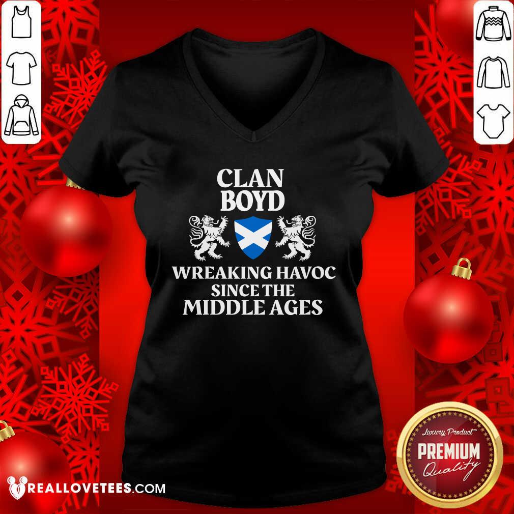 Love Clan Boyd Wreaking Havoc Since The Middle Ages Scotland Shirt - Image 5