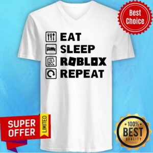 Alternative view of Nice Eat Sleep Roblox Repeat Shirt