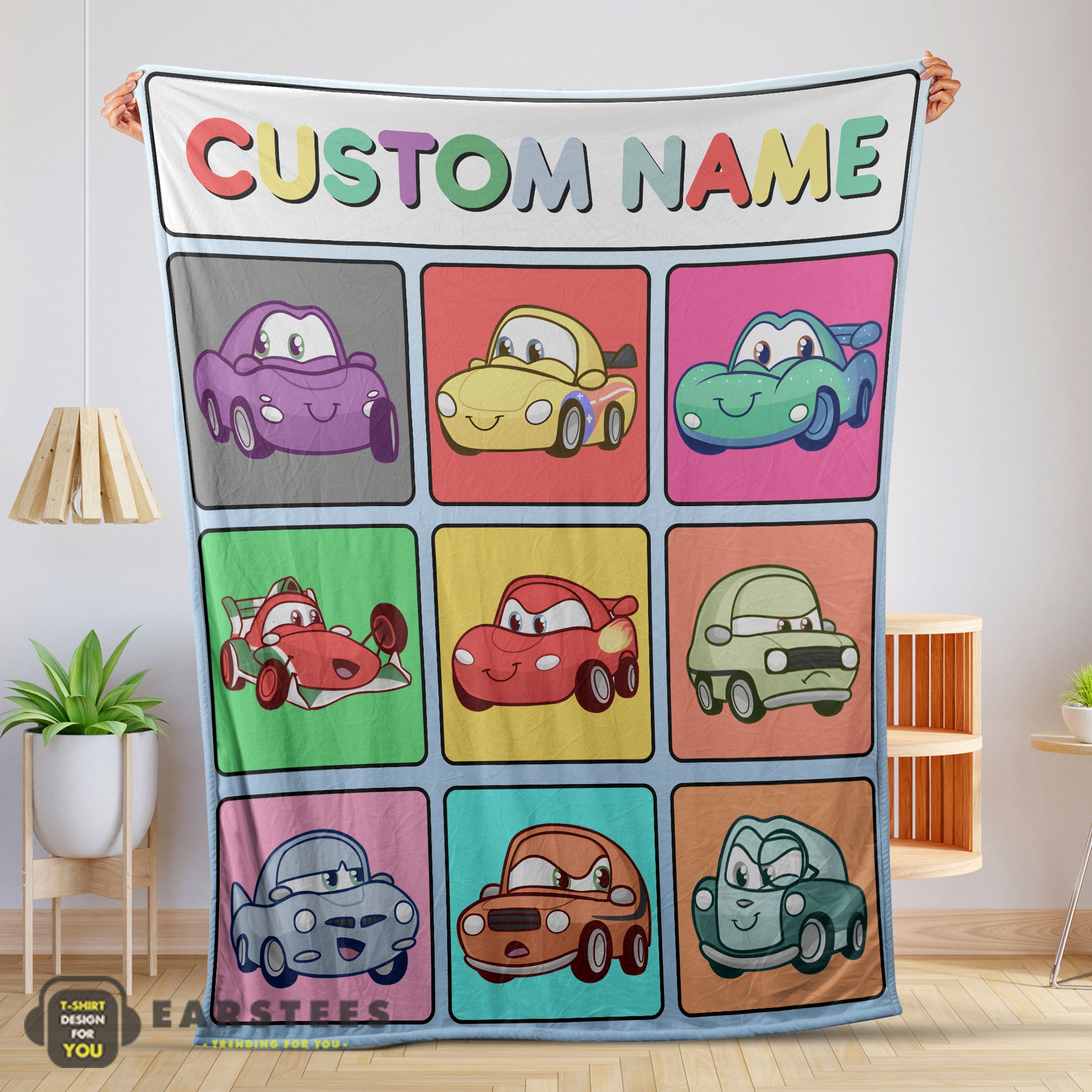 Good Disney Cartoon Cars With All Friends Blanket Fleece Customized Blanket