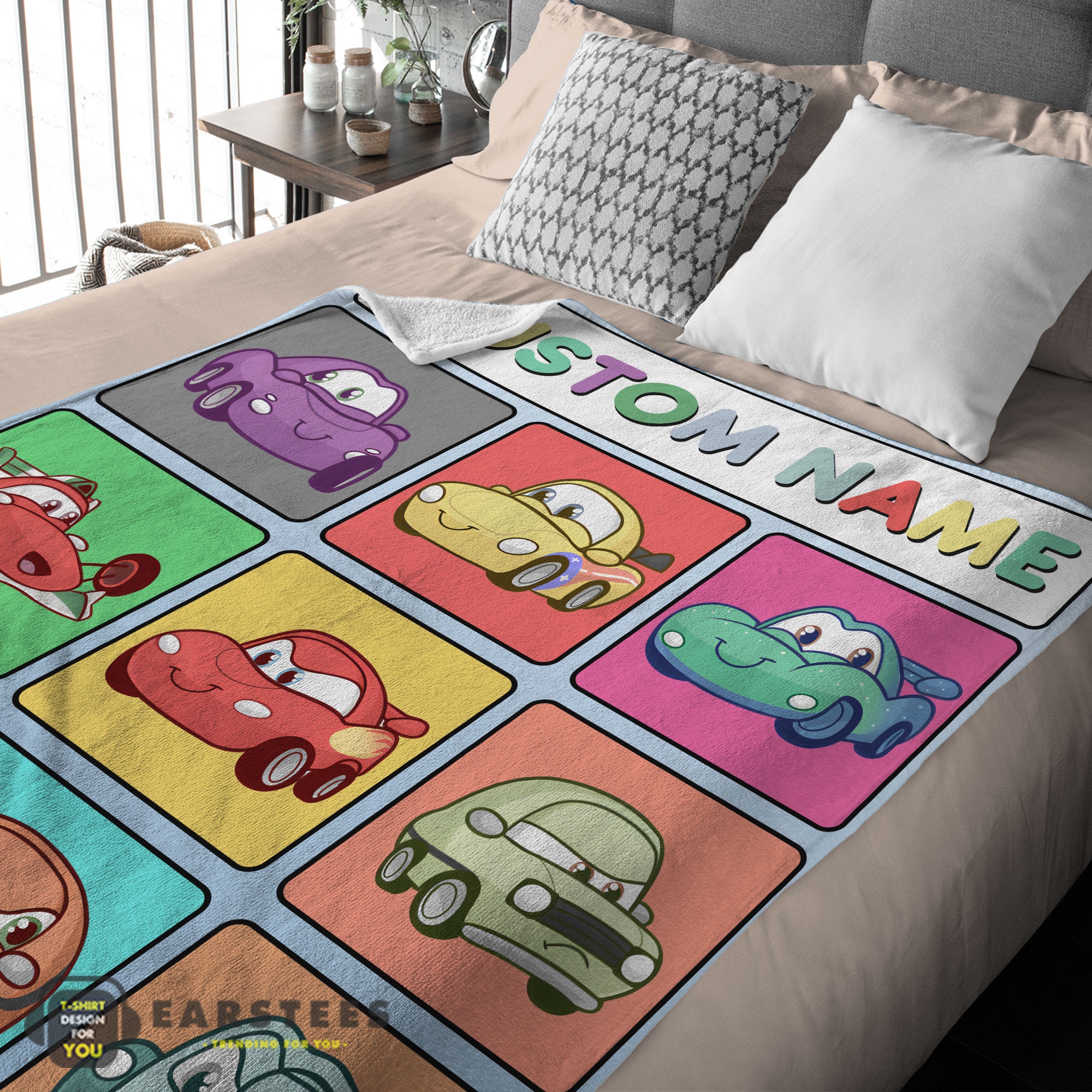 Good Disney Cartoon Cars With All Friends Blanket Fleece Customized Blanket - Image 2
