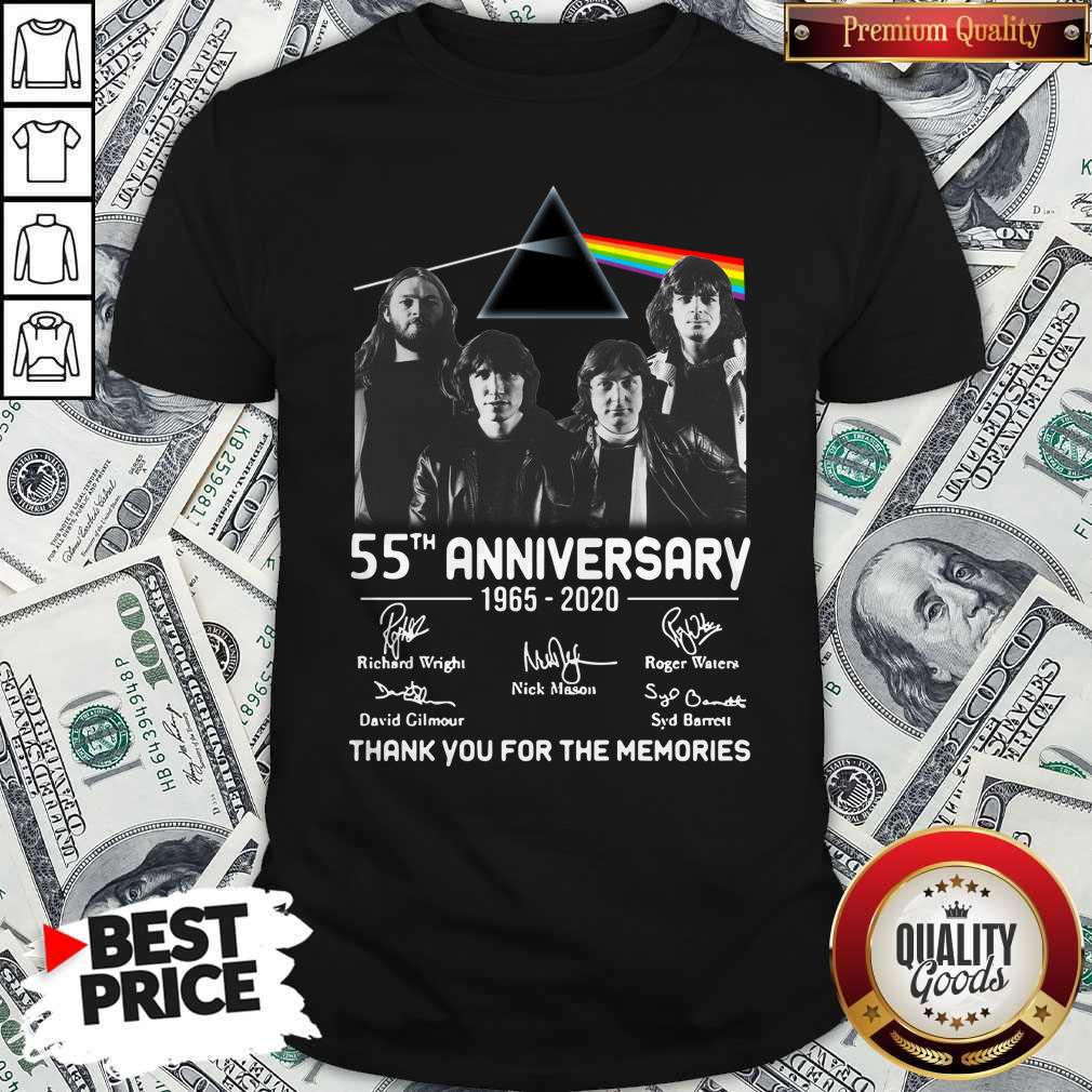Awesome Pink Floyd 55th Anniversary 1965 2020 Thank You For The Memories Signatures Shirt