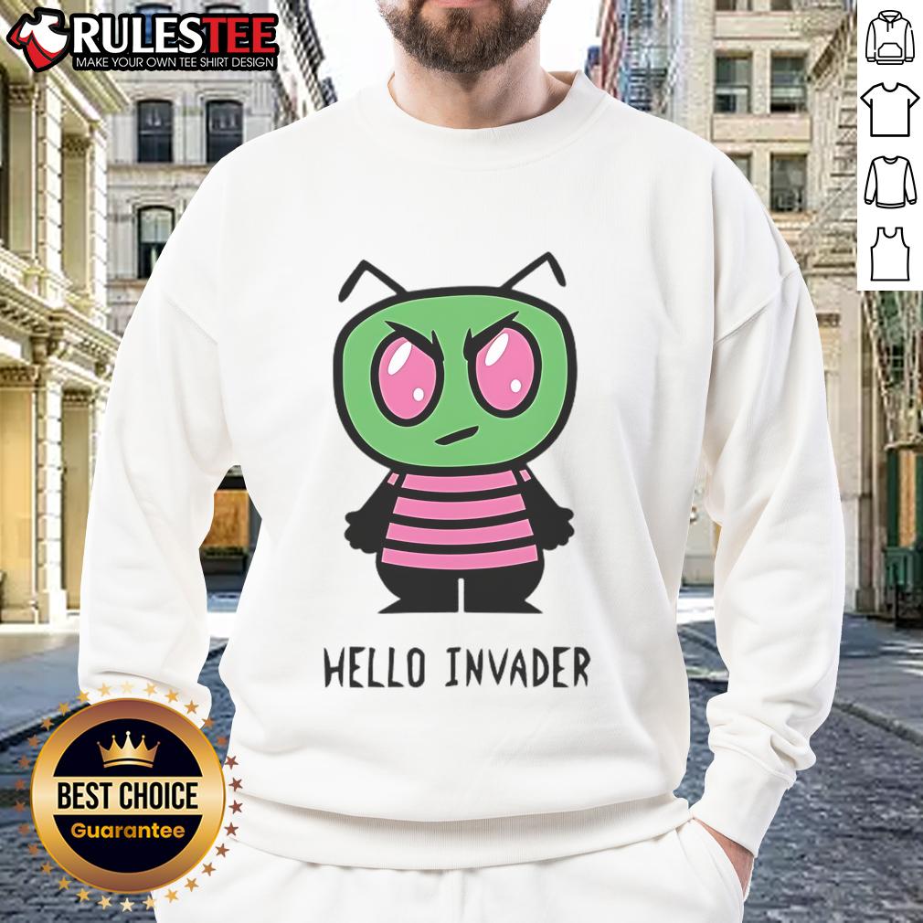 Cute Hello Invader Alien Parody Hello Kitty Invader Zim Mashup T-Shirt - Image 5