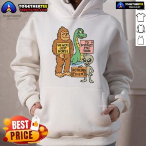 Alternative view of Funny The Distraction Unit Big Foot Loch Ness Alien T-Shirt