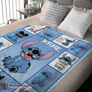 Alternative view of Top Cute Disney Cartoon Stitch With Friends Blanket Customize Blanket