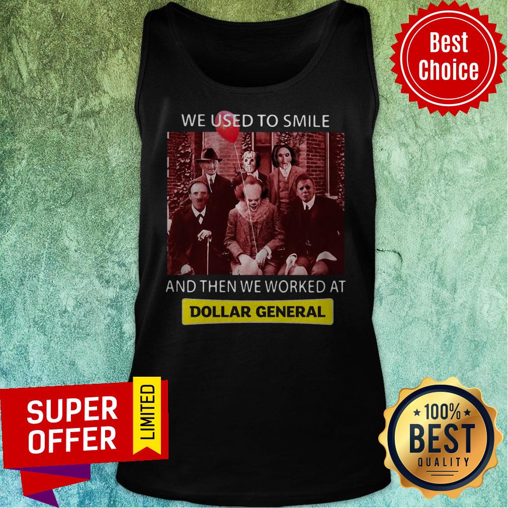 Halloween Horror Movie Character We Used To Smile And Then We Worked At Dollar General Shirt - Image 5