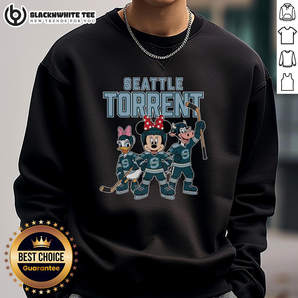 Awesome Seattle Torrent Cartoon Team Ice Hockey T-Shirt - Image 5