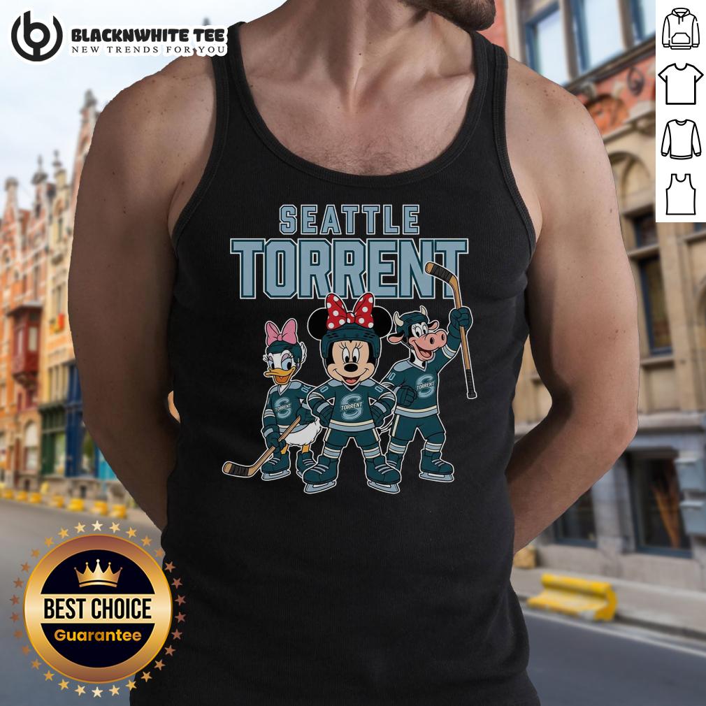 Awesome Seattle Torrent Cartoon Team Ice Hockey T-Shirt - Image 4