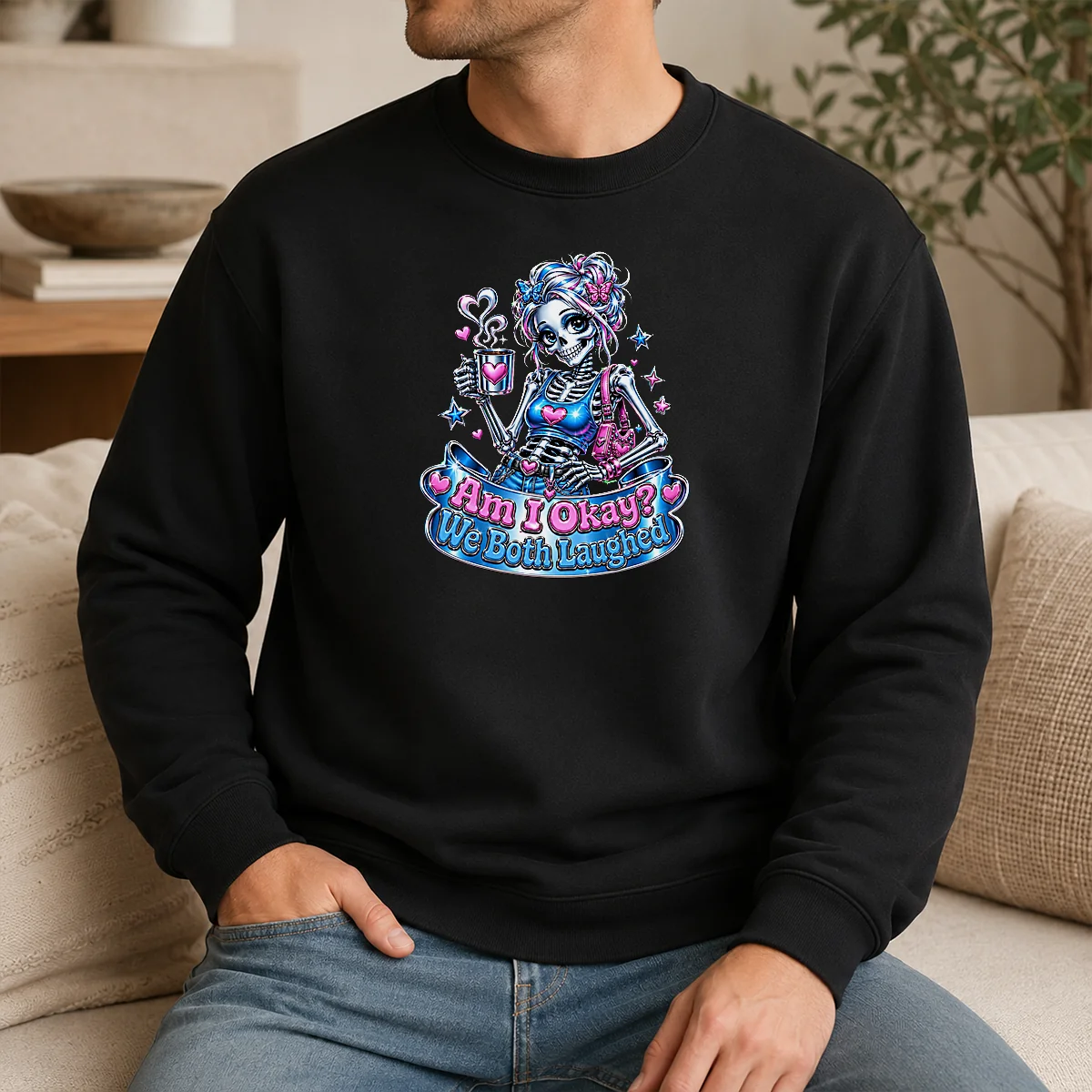 Hot Good Skeleton Girl Halloween Coffee Quote Shirt - Image 7
