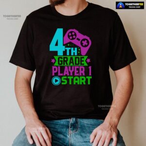 Alternative view of ﻿4th Grade Player 1 Start Game Console Student Back To School T-Shirt