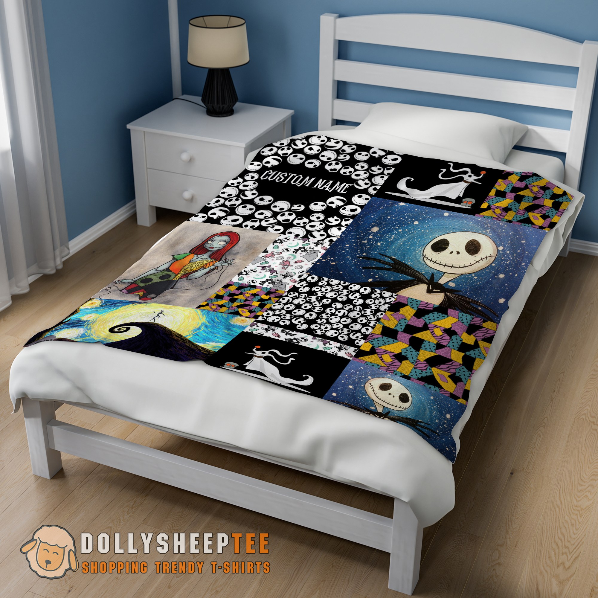 Happy Hot The Nightmare Before Christmas Jack Skellington Sally Zero Halloween Customized Blanket - Image 2