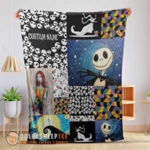 Happy Hot The Nightmare Before Christmas Jack Skellington Sally Zero Halloween Customized Blanket