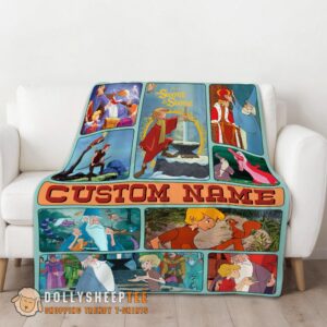 Alternative view of Happy Hot The Sword In The Stone Magical Journey Collage Blanket Fleece Customized Blanket
