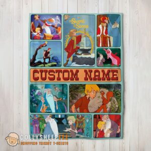 Happy Hot The Sword In The Stone Magical Journey Collage Blanket Fleece Customized Blanket