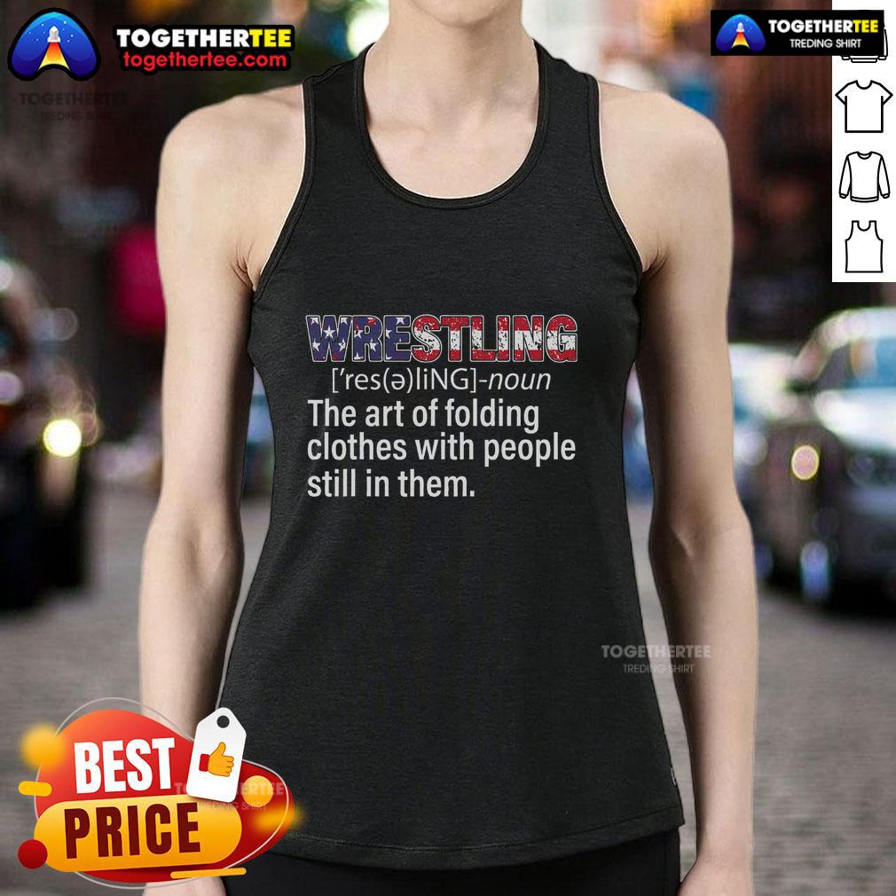 Premium Wrestling Definition Design For Wrestler Fans Wrestle Foldin T-Shirt - Image 4