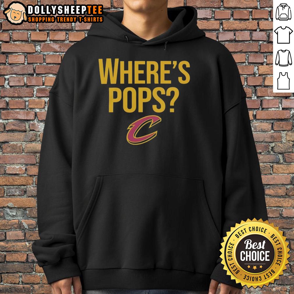 Awesome Cleveland Cavaliers Basketball Big Logo Where’s Pops T-Shirt - Image 2