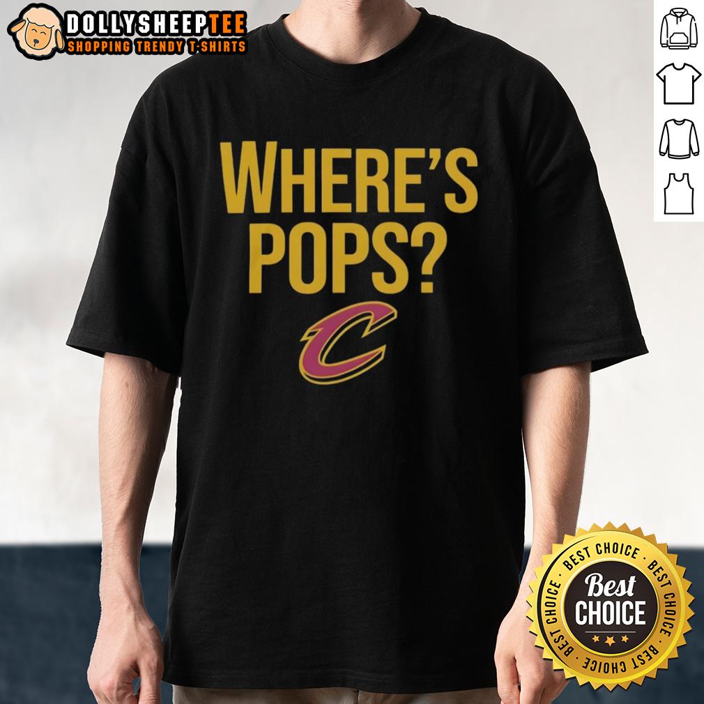 Awesome Cleveland Cavaliers Basketball Big Logo Where’s Pops T-Shirt