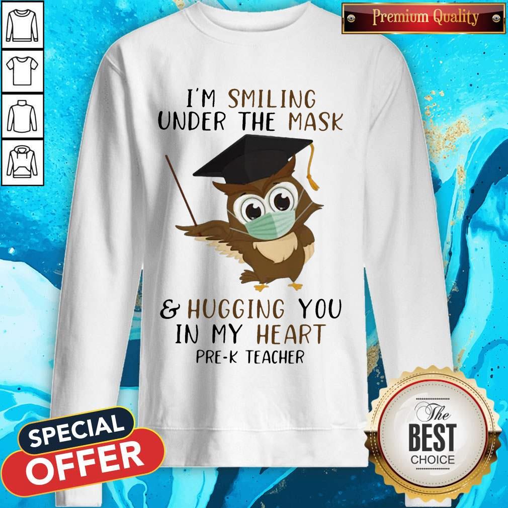 I’m Smiling Under The Mask And Hugging You In My Heart Pre-k Teacher Shirt - Image 4