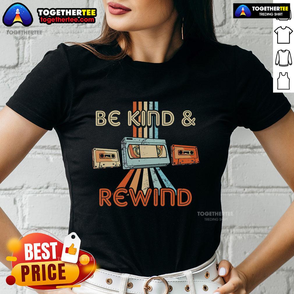Top Be Kind & Rewind Vintage 90's Nostalgic 80's Throwback T-Shirt - Image 3
