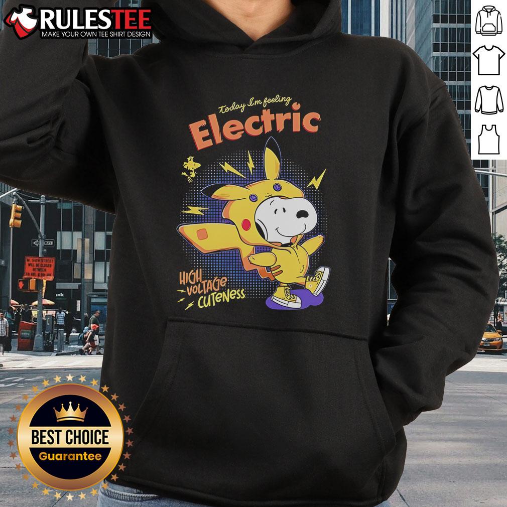 Cute Snoopy Today I'm Feeling Electric High Voltage Cuteness T-Shirt - Image 2